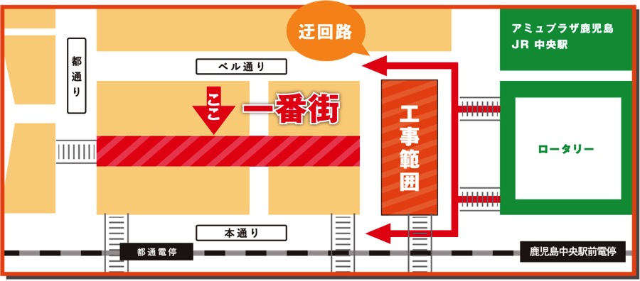 ここだよ 一番街 鹿児島一番街 マルシェイベント 鹿児島中央町